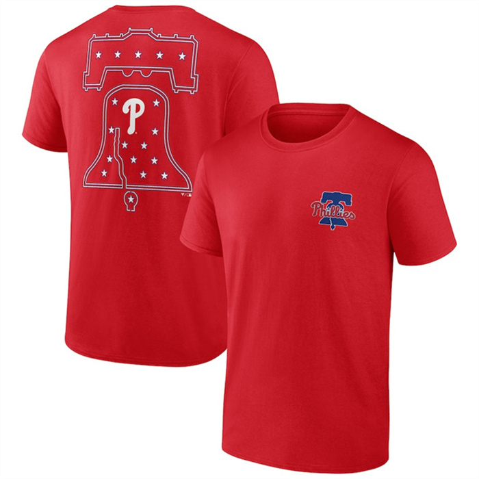 Men's Philadelphia Phillies Red Iconic Bring It T-Shirt Men's Philadelphia Phillies Red Iconic Bring It T-Shirt